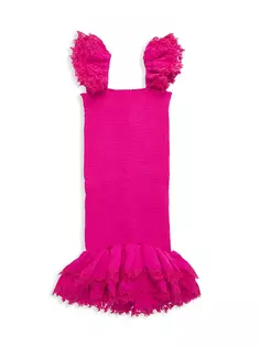 Платье Belle со сборками и оборками для маленьких девочек и девочек Little Peixoto, цвет pink crush