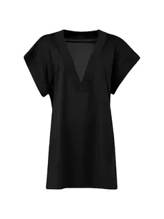 Накидка-футболка Renee с V-образным вырезом Eres, цвет noir