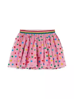 Тюлевая юбка с принтом «Маленькие девочки и девочки» Stella Mccartney Kids, розовый