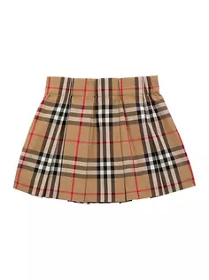 Плиссированная юбка Gabrielle для малышей и маленьких девочек Burberry, цвет archive beige check