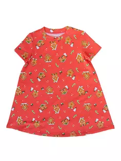 Ночная рубашка с пряничным узором для маленьких девочек и девочек Lovey&amp;Grink, красный Lovey&Grink
