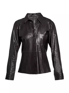 Блуза из переработанной кожи LA Nuit As By Df, черный