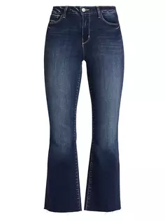 Укороченные расклешенные джинсы Kendra с высокой посадкой L&apos;Agence, цвет columbia L'agence