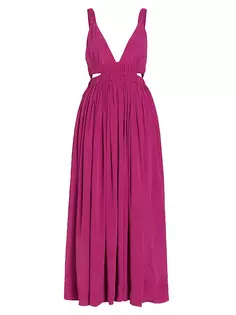 Платье макси Bloom Jillian с вырезами Magali Pascal, цвет berry