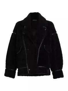Байкерская куртка Badu из шерпа Lamarque, черный