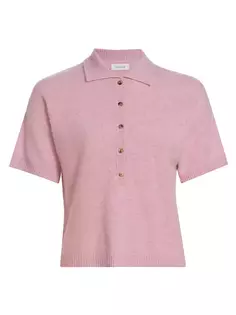 Свободная рубашка-поло из кашемира Naadam, цвет pink mist