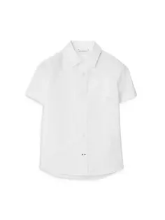 Рубашка с короткими рукавами для маленьких мальчиков и мальчиков Burberry, белый