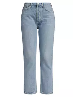 Укороченные джинсы прямого кроя Riley с высокой посадкой Agolde, цвет dimension