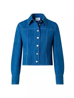 Укороченная джинсовая куртка Akris Punto, цвет medium blue denim
