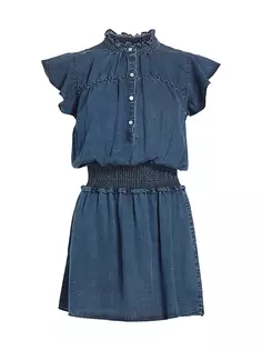 Джинсовое мини-платье Amina на пуговицах спереди Rails, цвет dark vintage