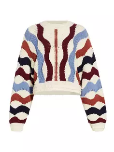 Шерстяной свитер волнистой вязки Weber Ba&amp;Sh, экрю Ba&Sh
