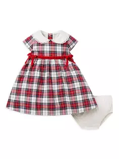 Платье с воротником из тартановой ткани для маленьких девочек Janie And Jack, красный