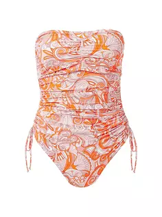 Цельный купальник без бретелек Sydney Paisley Melissa Odabash, цвет mirage orange