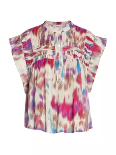 Плиссированный топ Leaza Tie-Dye Isabel Marant Étoile, цвет beige raspberry