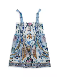 Платье с принтом мозаики для маленьких девочек Camilla, цвет season of the siren