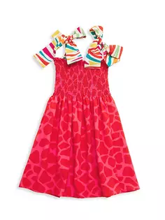Вафельное платье Пикабуэй для маленьких девочек и девочек Pepita &amp; Me, красный