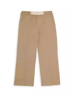 Габардиновые брюки для маленьких мальчиков и мальчиков Versace, бежевый