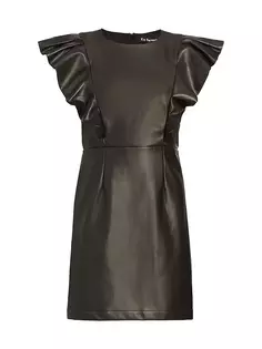 Мини-платье Layne из искусственной кожи En Saison, оливковый