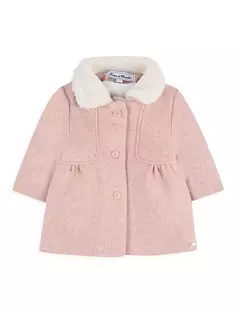 Шерстяное пальто-манто для маленьких девочек и маленьких девочек Tartine Et Chocolat, цвет nude