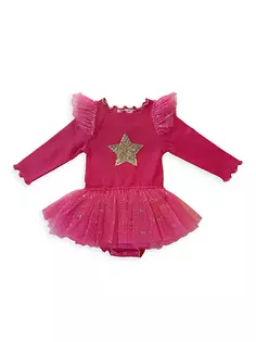 Детское платье-пачка с пайетками и звездами для маленьких девочек Petite Hailey, пурпурный