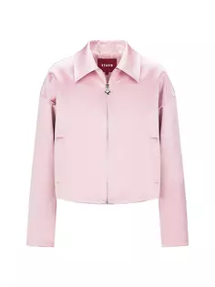Атласная куртка Lennox Staud, цвет cherry blossom