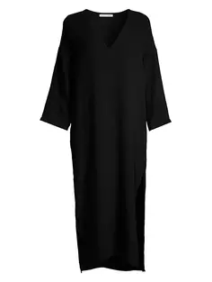 Платье-туника Emily Cotton с длинными рукавами Robin Piccone, черный