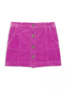 Вельветовая юбка для маленьких девочек и девочек Vineyard Vines, цвет dahlia
