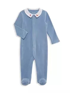 Детская велюровая футболка Polo Ralph Lauren, синий