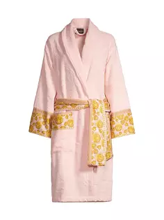 Плюшевый халат с логотипом Medusa Versace, цвет pink gold