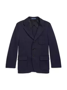 Мягкое спортивное пальто для маленьких мальчиков и мальчиков Polo Ralph Lauren, темно-синий