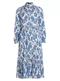 Платье-рубашка с цветочным принтом Beckett Elie Tahari, цвет porcelain paisley