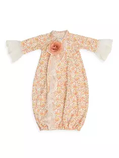 Сахарное платье цвета корицы для маленьких девочек Haute Baby, цвет orange