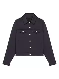 Куртка из атласа и джинсовой ткани Givenchy, черный