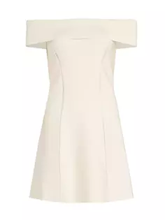 Трикотажное мини-платье со вставками Matchmaker Zimmermann, цвет cream