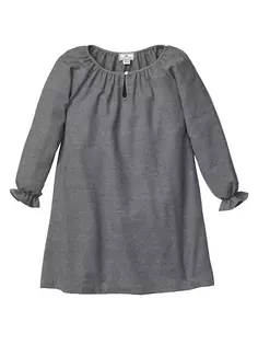 Фланелевая ночная рубашка Delphine для маленьких девочек и девочек Petite Plume, серый