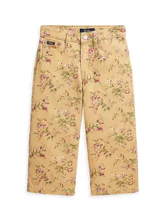 Укороченные брюки с цветочным принтом для маленьких девочек и девочек Polo Ralph Lauren, цвет alvarado wash