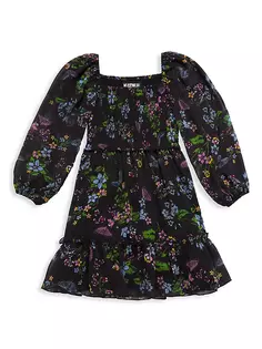 Платье для девочки с цветочным принтом бабочки Katiej Nyc, цвет viney floral