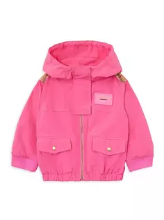 Куртка Marina с капюшоном для маленьких и маленьких девочек Burberry, цвет bubblegum