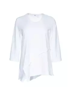 Рубашка с перекрещенным краем и рукавами три четверти Wilt, белый