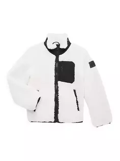 Куртка Saglek из шерпы для маленьких девочек и девочек Moose Knuckles, слоновая кость