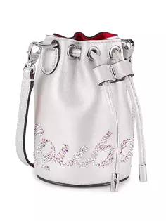 Кожаная сумка-мешок Marie Jane для девочек Christian Louboutin, цвет silver