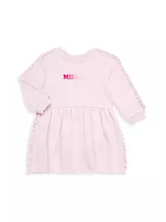 Платье-свитшот с оборками и логотипом для маленьких девочек Missoni, цвет lilac