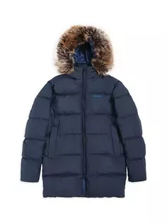 Стеганая куртка-пуховик для маленьких мальчиков и мальчиков Barbour, темно-синий
