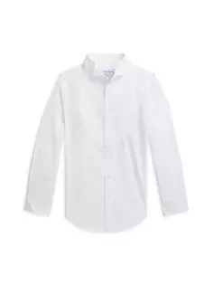 Рубашка-смокинг для маленьких девочек и девочек Polo Ralph Lauren, белый