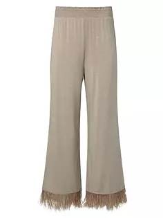 Широкие брюки с перьями Weworewhat, цвет heather