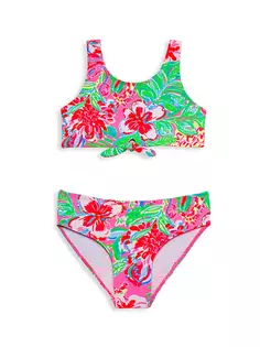 Девичье бикини Devonta Lilly Pulitzer Kids, цвет multi journey to the jungle