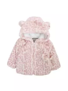 Уютная куртка из искусственного меха для маленьких девочек и маленьких девочек Widgeon, цвет pink giraffe