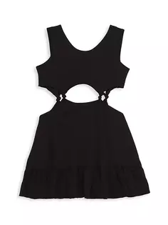 Платье Blair с вырезами для маленьких девочек и девочек Little Peixoto, черный