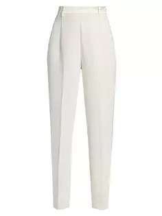 Прямые брюки-смокинг из крепа Anton Ronny Kobo, цвет pearl