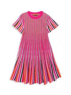 Жаккардовое трикотажное платье для девочки Missoni, розовый